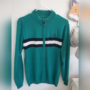 Kappa Knit Full Zipper Cardigan size M .
